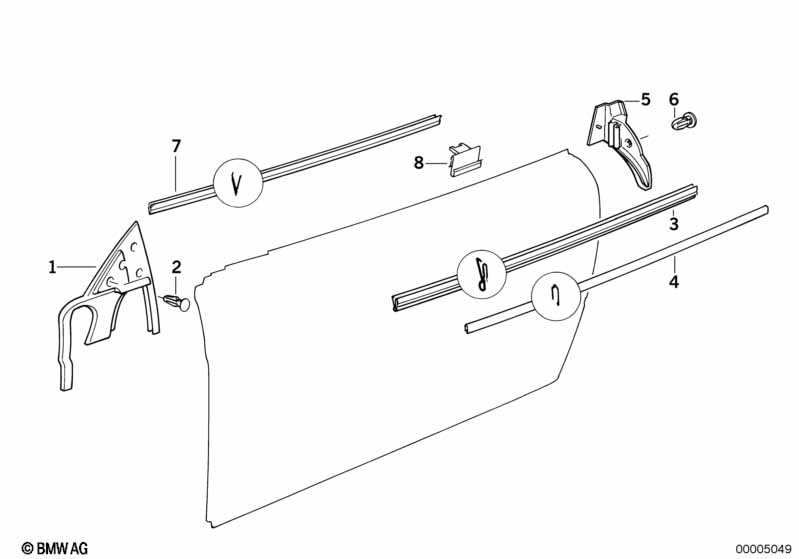 Door weatherstrip front