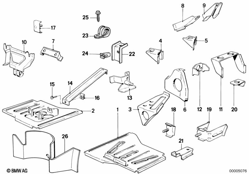 Genuine BMW 41141900691 E28 Bracket Expansion Tank (Inc. 533i, 520i & 528e) | ML Performance EU Car Parts