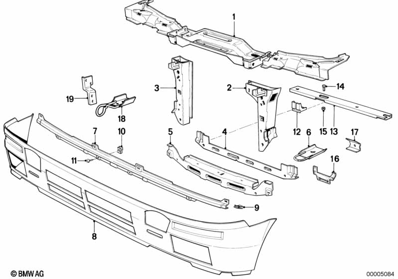 Genuine BMW 41331916987 E30 Front Panel (Inc. 318i & 325e) | ML Performance UK Car Parts