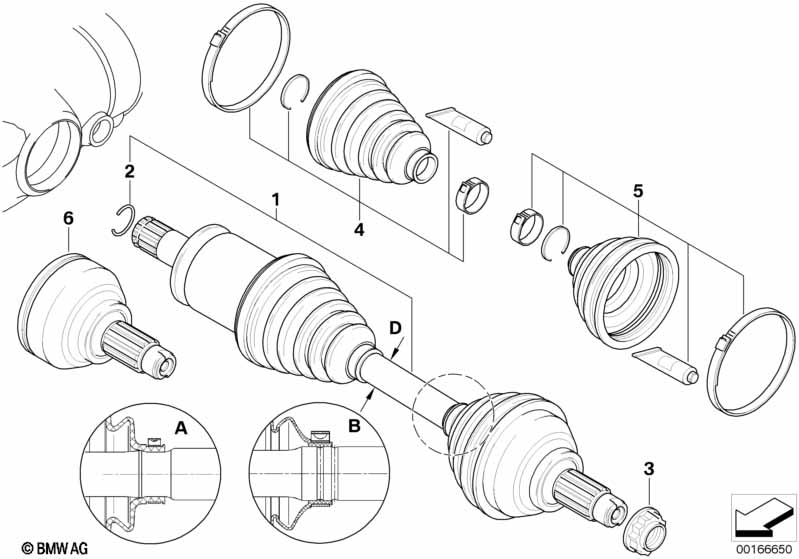 Genuine BMW 31607586433 E53 Constant-Velocity Joint, Outer (Inc. X5) | ML Performance EU Car Parts