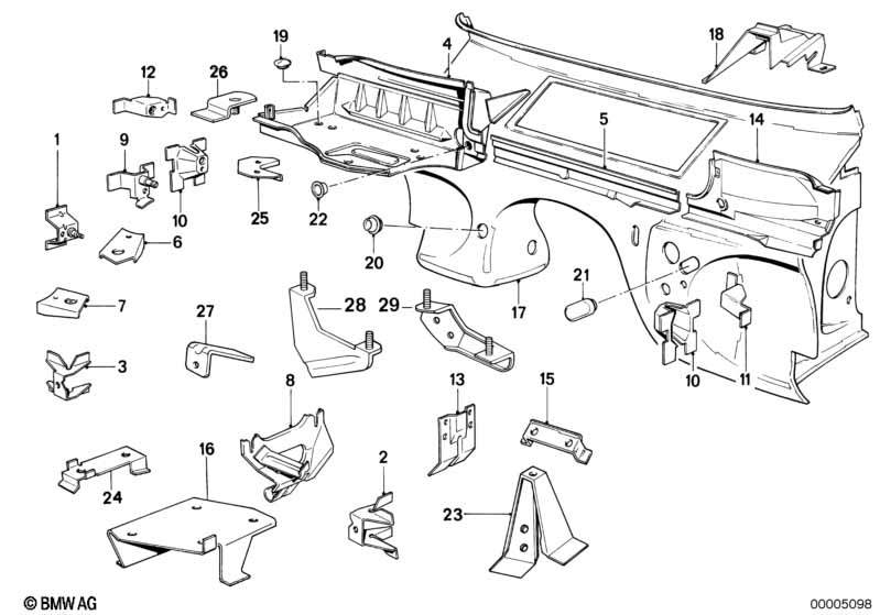 Splash wall parts
