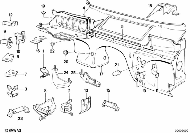 Splash wall parts