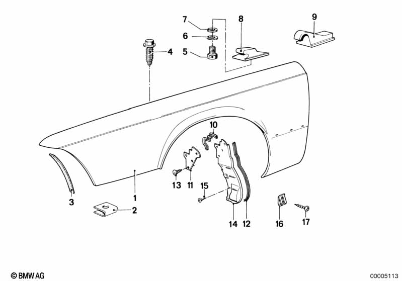 Genuine BMW 41351861413 E24 Hood Catch (Inc. 633CSi, 635CSi & 628CSi) | ML Performance UK Car Parts