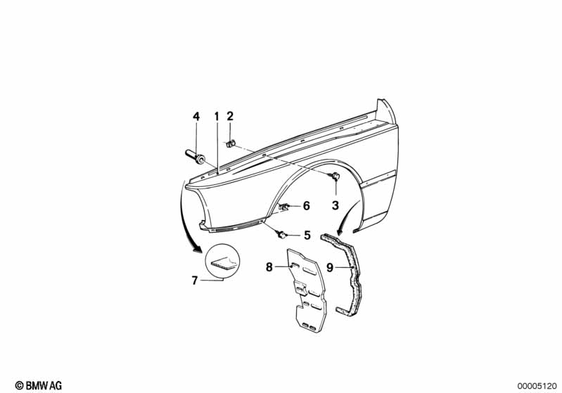Genuine BMW 41351834745 E12 Side Panel, Front Left (Inc. 528i & 530i) | ML Performance EU Car Parts