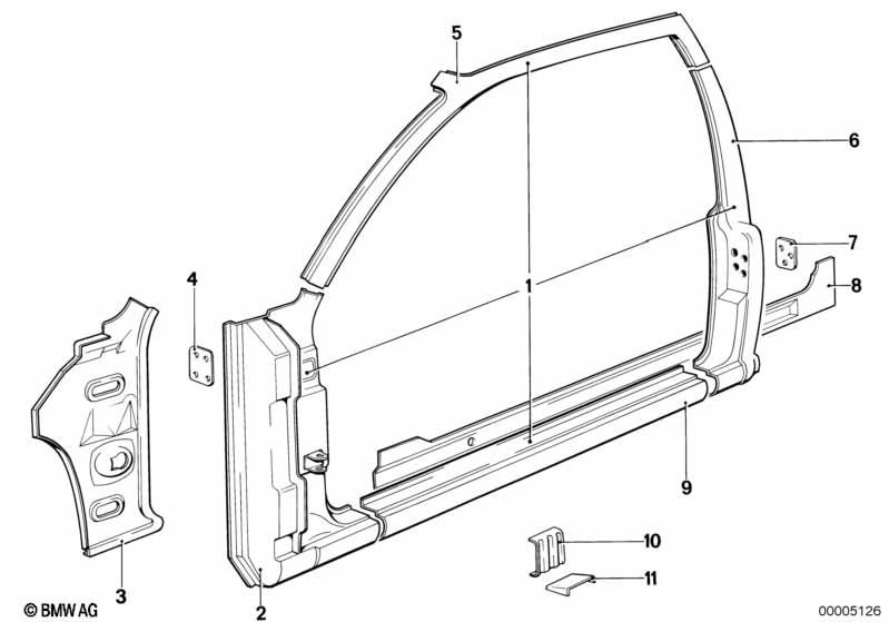 Genuine BMW 41211843988 E24 Bracket Jack Fixture Rear (Inc. 630CSi, 628CSi & M6) | ML Performance EU Car Parts
