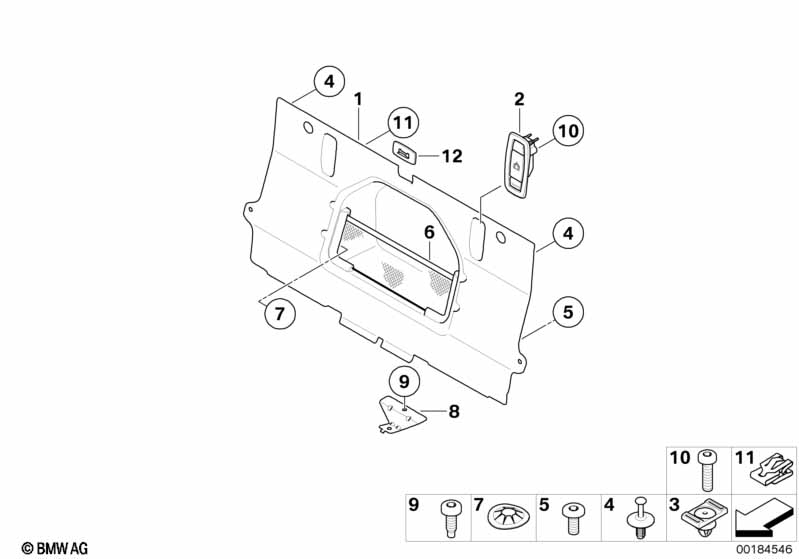 Trim panel, bulkhead