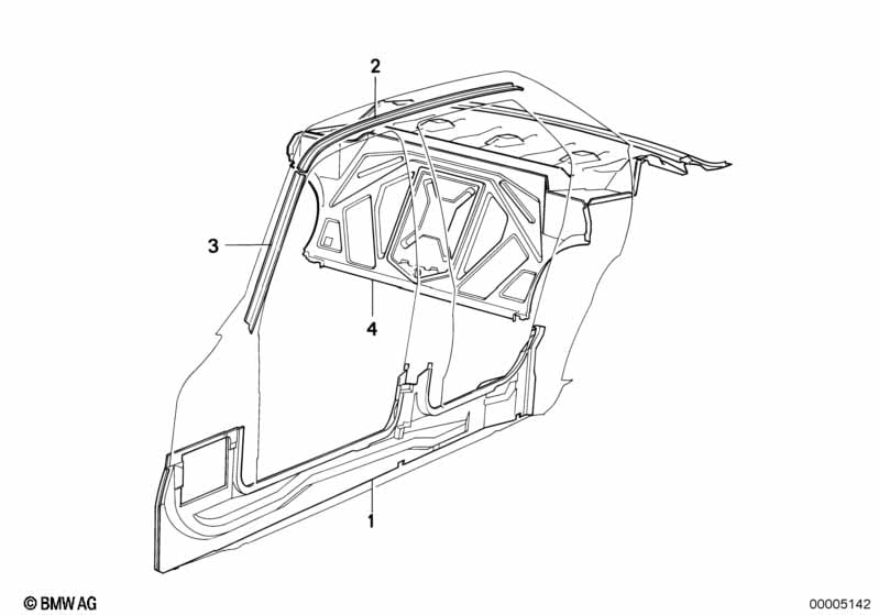 Body-side frame/partition