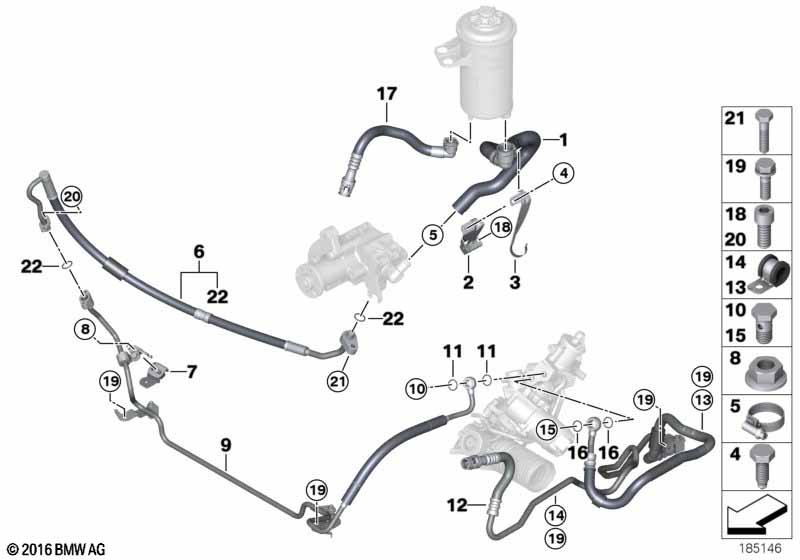Genuine BMW 32416792493 F15 E71 F16 Radiator Return Line (Inc. X5 50iX 4.4, X5 M50dX & X6 50iX 4.0) | ML Performance US Car Parts