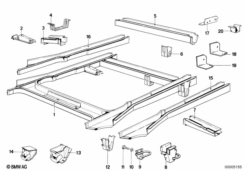 Floor parts rear exterior