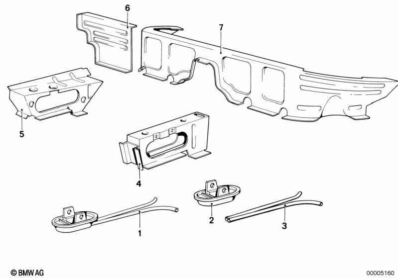 Floor parts rear interior
