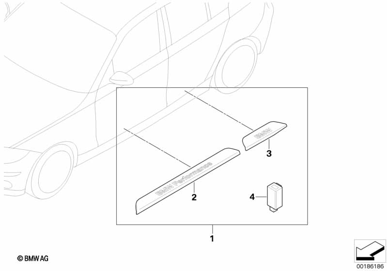 BMW Performance door sill moldings