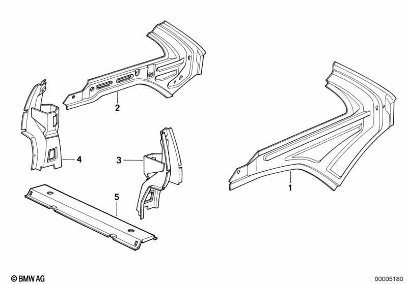 Lateral trunk panels/inner