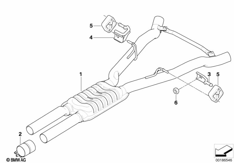 Center muffler