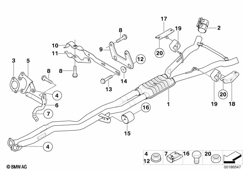 Center muffler