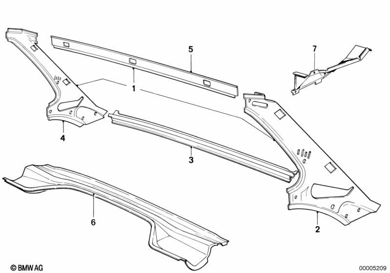 Rear window frame