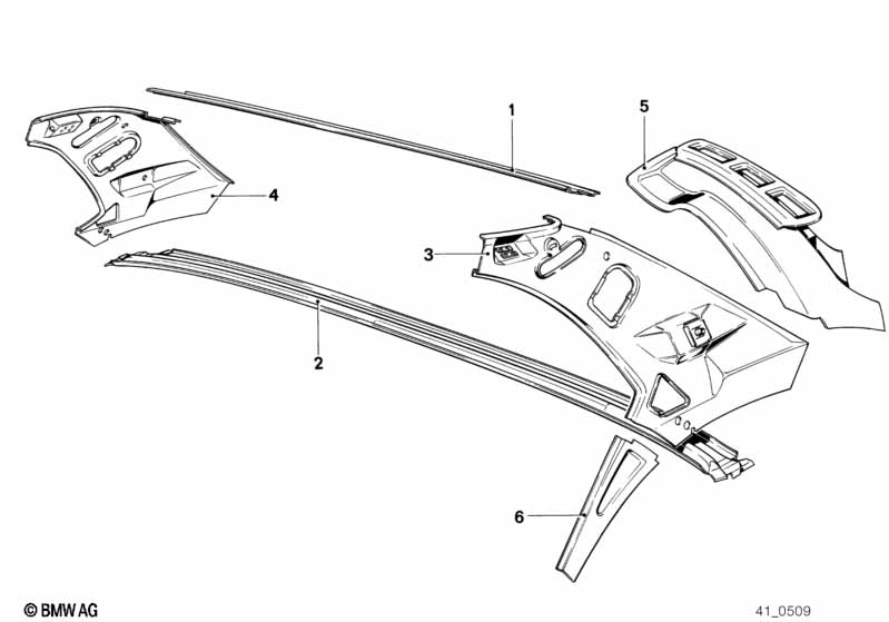 Genuine BMW 41321858066 E23 Rear Window Frame Bottom Part (Inc. 732i, 735i & 728) | ML Performance EU Car Parts