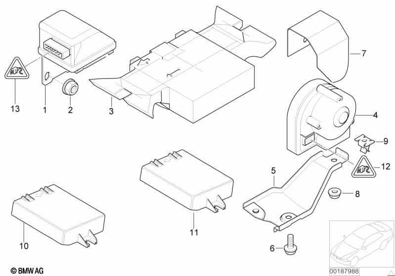 Genuine BMW 65756923209 E52 E46 E53 Inclination Indicator (Inc. X5 & 330d) | ML Performance EU Car Parts