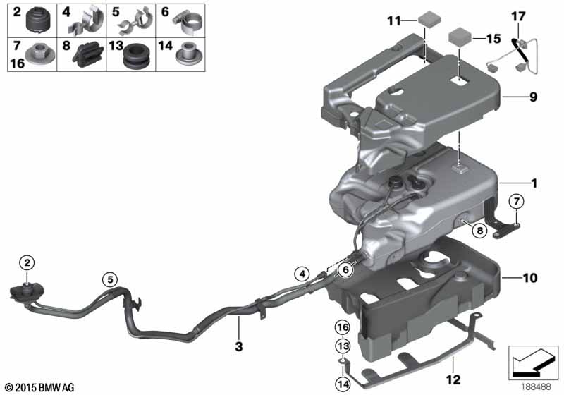 Genuine BMW 16197222146 E70 E71 Passive Tank (Inc. X6 30dX, X5 3.5d & X5 35dX) | ML Performance UK Car Parts
