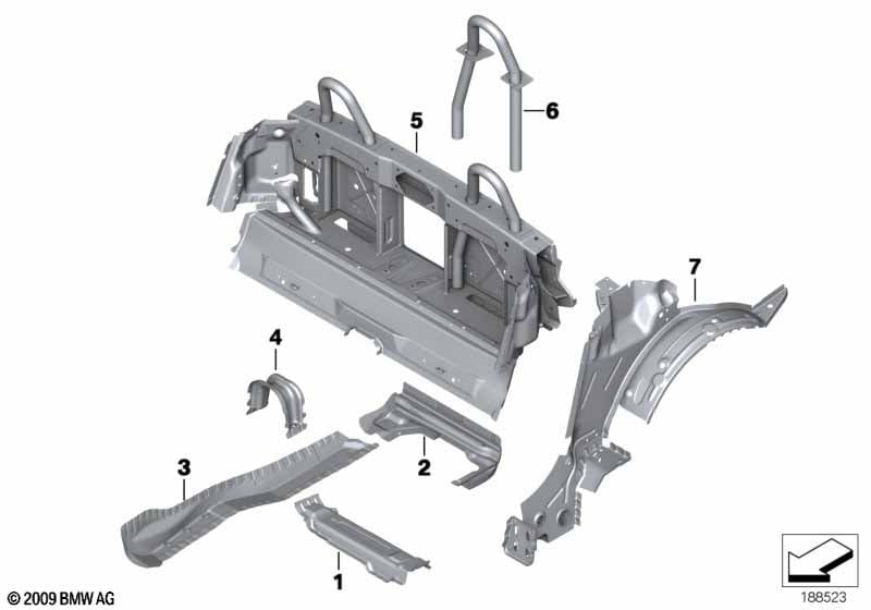 Genuine BMW 41127225054 E89 Right Rear Seat Console (Inc. Z4 23i) | ML Performance UK Car Parts