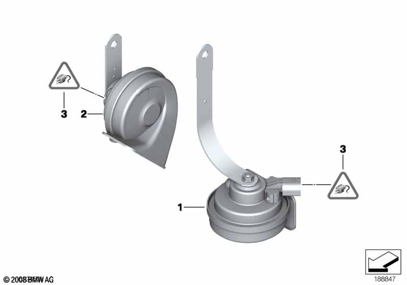 Genuine BMW 61337191718 E89 Horn, High Pitch (Inc. Z4 30i, Z4 35is & Z4 20i) | ML Performance EU Car Parts