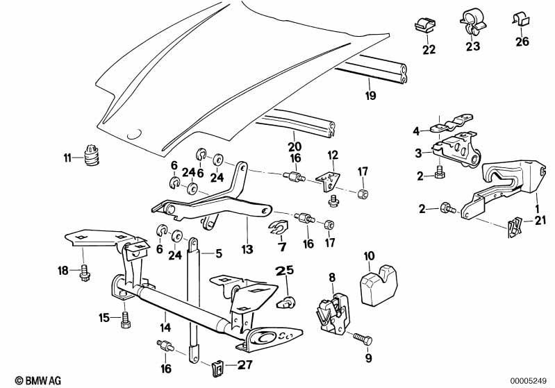 Genuine BMW 51232290350 Gas Pressurized Spring 300N (Inc. Z1) | ML Performance EU Car Parts