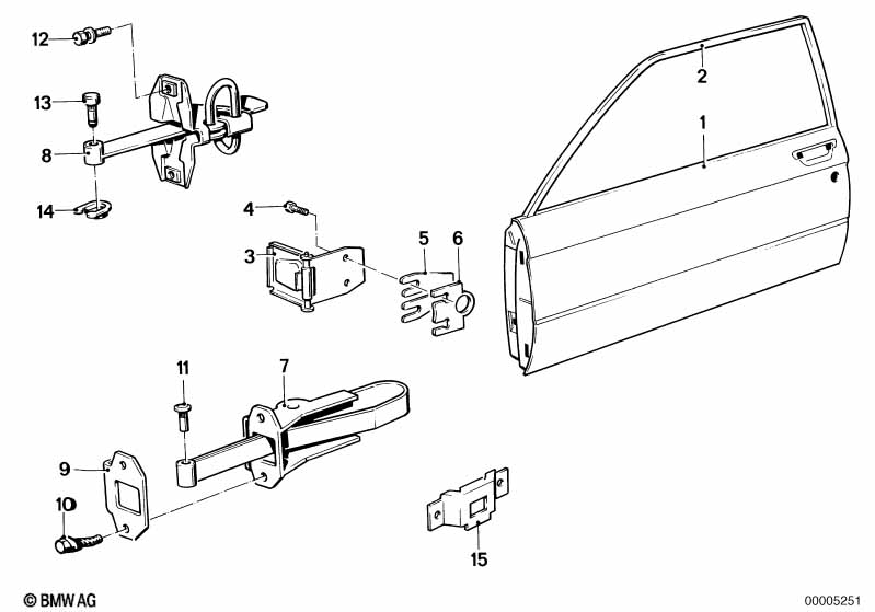 Front door-hinge/door brake
