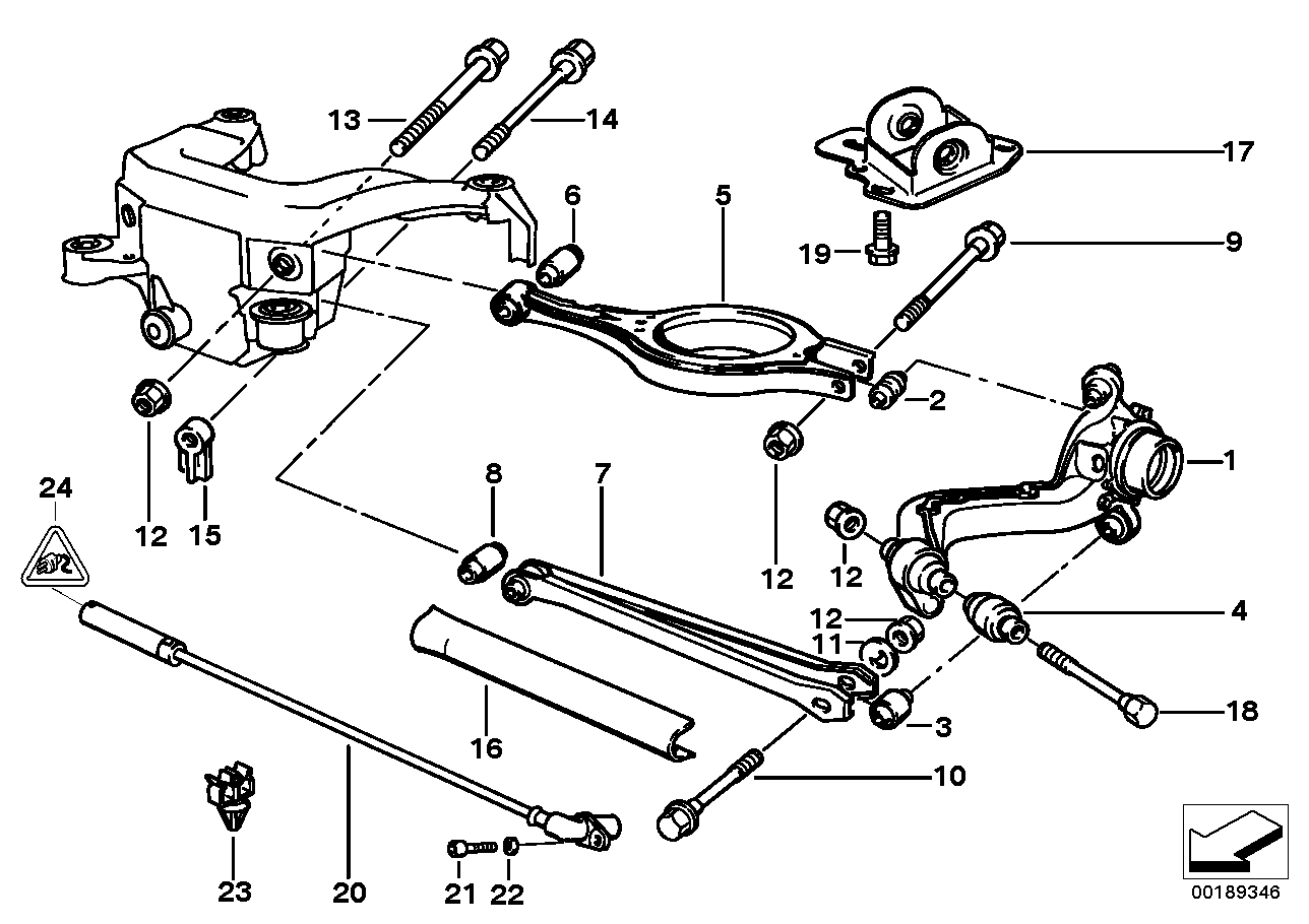 Image result for E36 rear subframe diagram