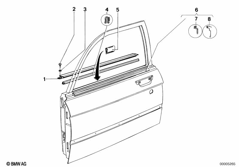 Door weatherstrip front