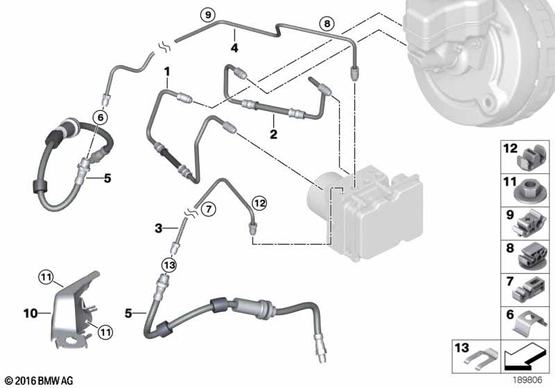 Genuine BMW 34326853543 E90 E91 Pipeline With Pressure Hose M12/M12 (Inc. X1) | ML Performance UK Car Parts