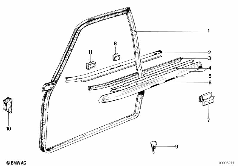 Door weatherstrip front