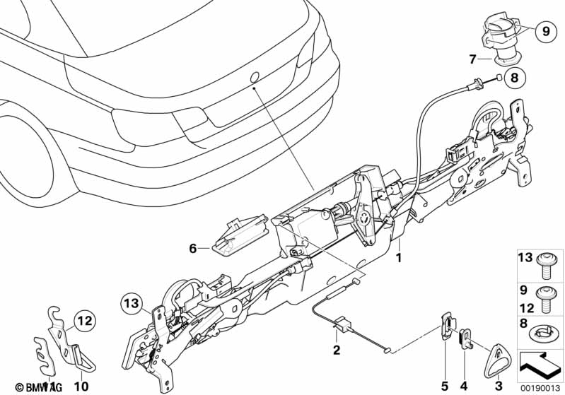 Genuine BMW 51247353615 E93 Trunk Lid Lock (Inc. 335is, 320d & 330d) | ML Performance UK Car Parts