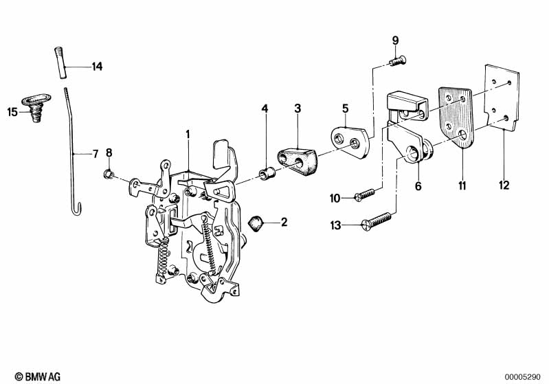 Genuine BMW 51211959038 E28 Door Lock Front Right (Inc. 525e, 518i & M5) | ML Performance EU Car Parts