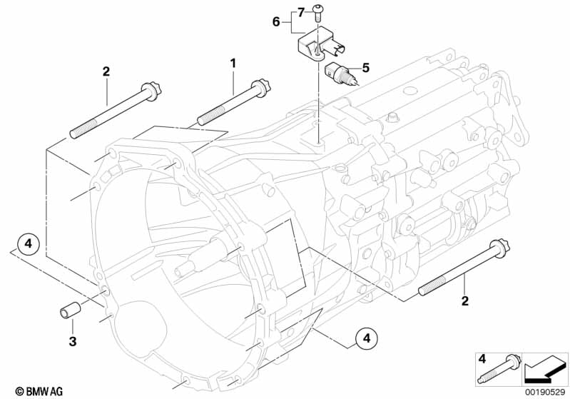 Gearbox mounting parts