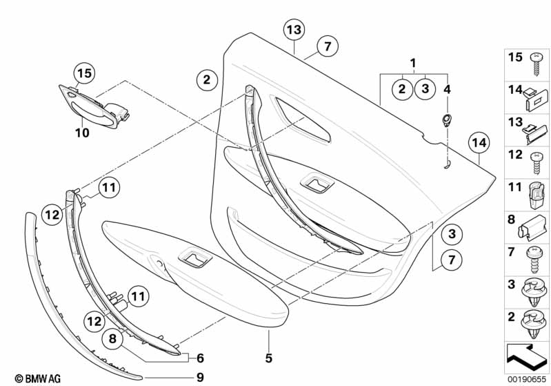 Door trim, rear