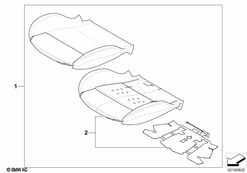 Genuine BMW 52108037950 E85 E86 Seat Upholstery, Leather PERLBEIGE (Inc. Z4 2.5i, Z4 M3.2 & Z4 3.0i) | ML Performance EU Car Parts