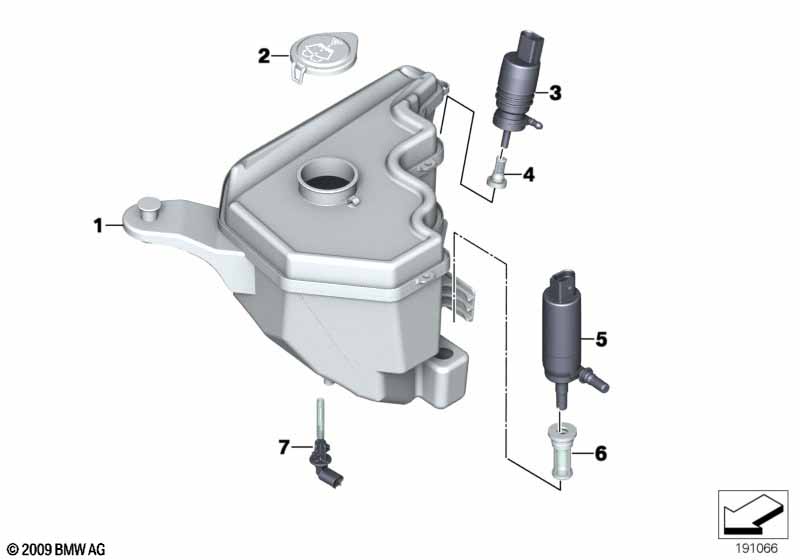 Genuine BMW 61667192857 E89 Windshield Cleaning Container (Inc. Z4) | ML Performance UK Car Parts