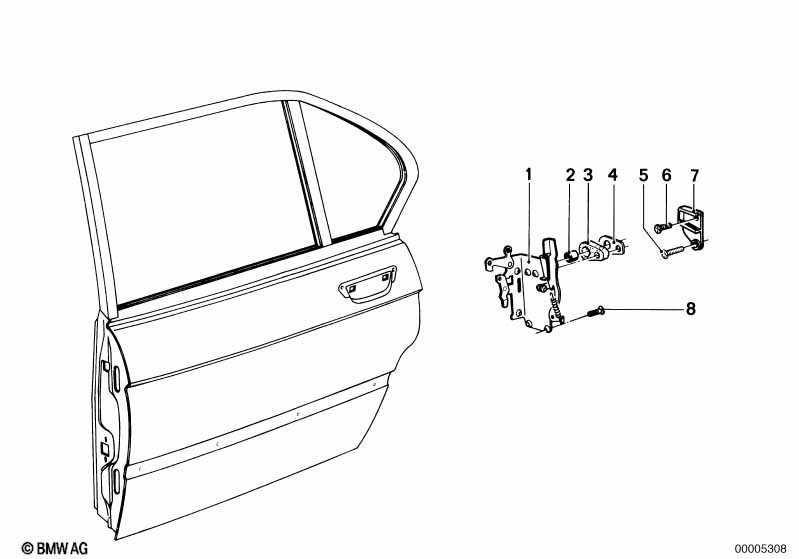 Genuine BMW 51221846034 E12 Catch Rear Right (Inc. 3.0L, 3.3Li & 3.0SBav) | ML Performance UK Car Parts