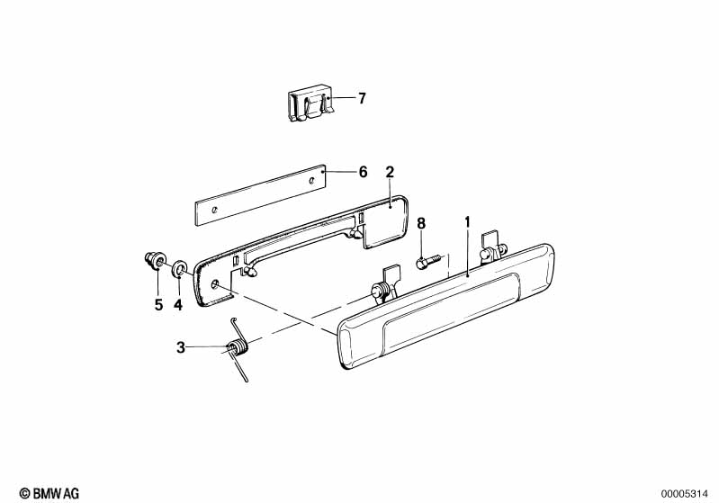 Rear door-door handle outer