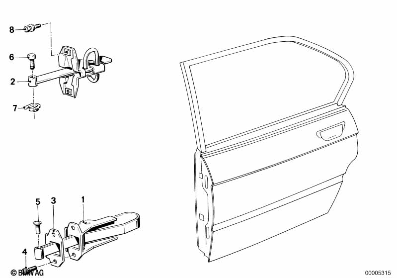 Rear door brake