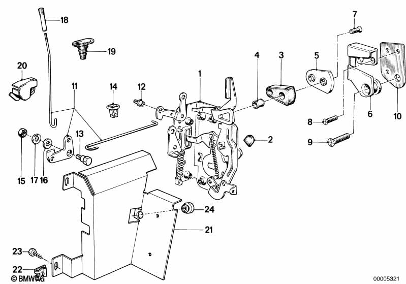Closing system, door, rear