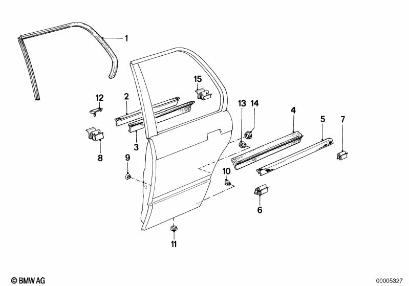 Genuine BMW 51221913070 Door Weather Strip Outer Right | ML Performance UK Car Parts