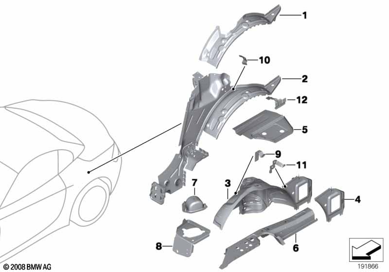 Genuine BMW 41007225207 E89 Bracket, Trunk Trim Panel, Left (Inc. Z4 18i, Z4 23i & Z4 30i) | ML Performance UK Car Parts