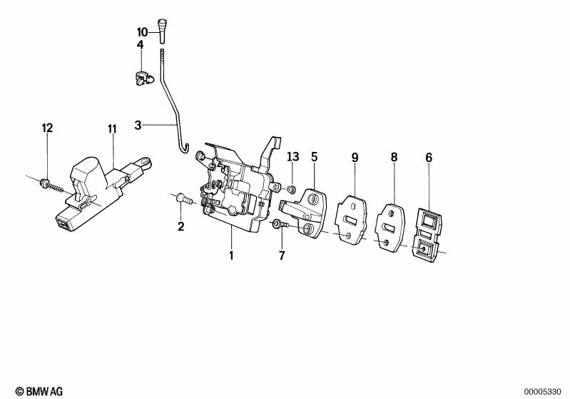 Genuine BMW 51211908722 E32 Door Lock Front Right (Inc. 750i, 735i & 730iL) | ML Performance EU Car Parts