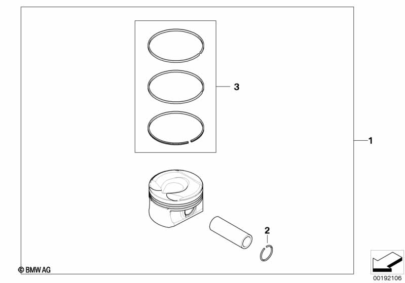 Genuine BMW 11257566019 R56 Mahle Piston (Inc. Cooper S) | ML Performance UK Car Parts