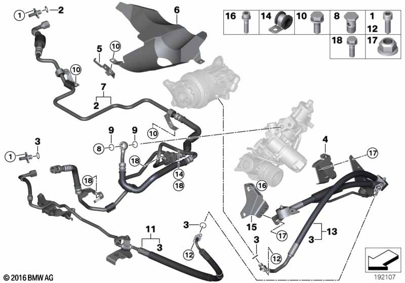 Genuine BMW 32416793401 E70 E71 Exp. Hose For Adaptive Drive 2Nd Section (Inc. X5 40iX & X6) | ML Performance EU Car Parts