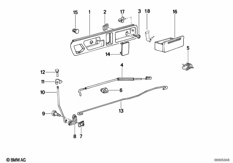 Closing system, door, rear