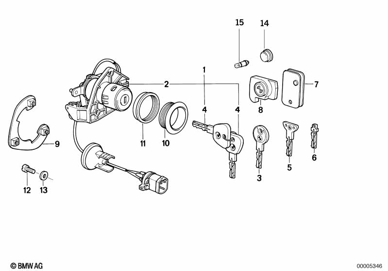 Genuine BMW 51212291607 Lock With Code, Left (Inc. Z1) | ML Performance EU Car Parts
