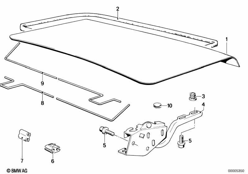 Single components for trunk lid
