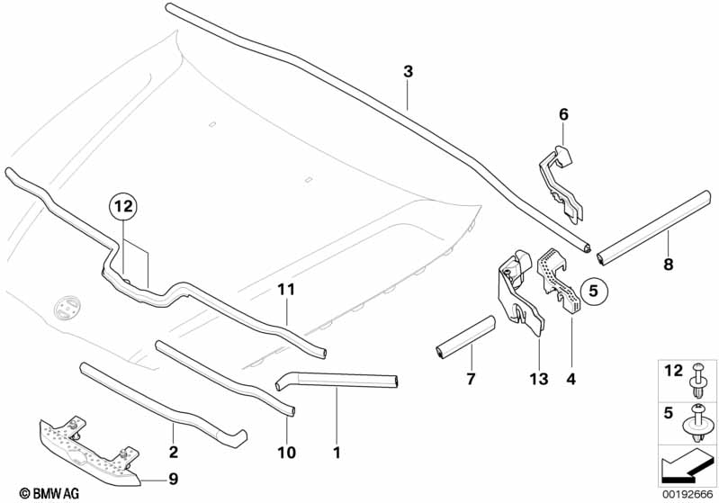 Genuine BMW 51718045623 E90 E93 E92 Rear Engine Hood Sealing (Inc. M3) | ML Performance UK Car Parts