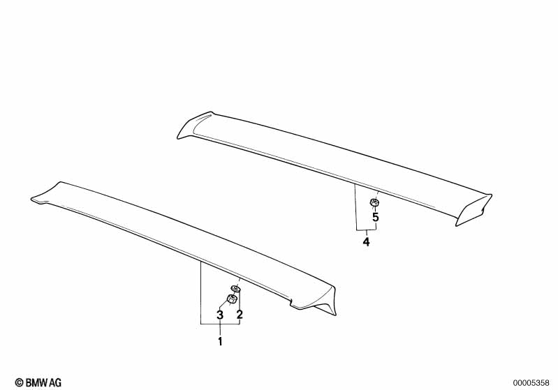 Rear spoiler single parts